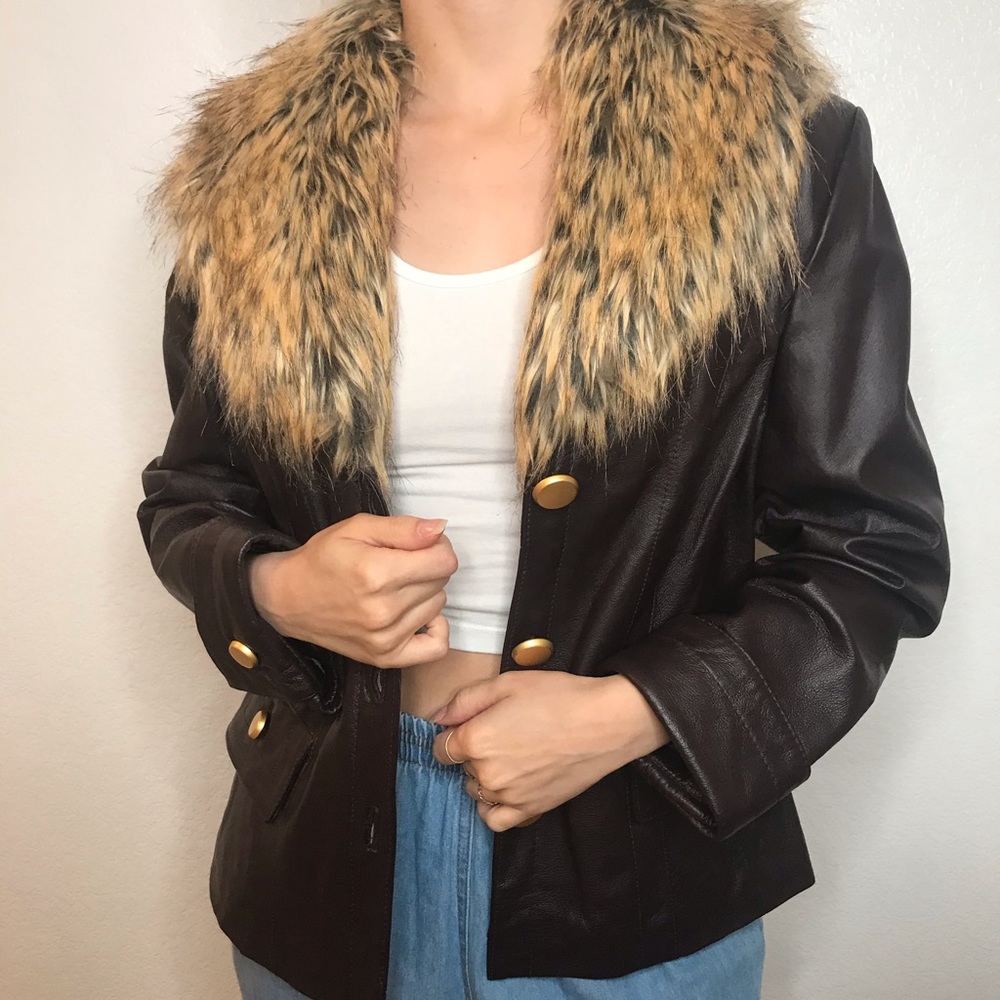 Leather coat
